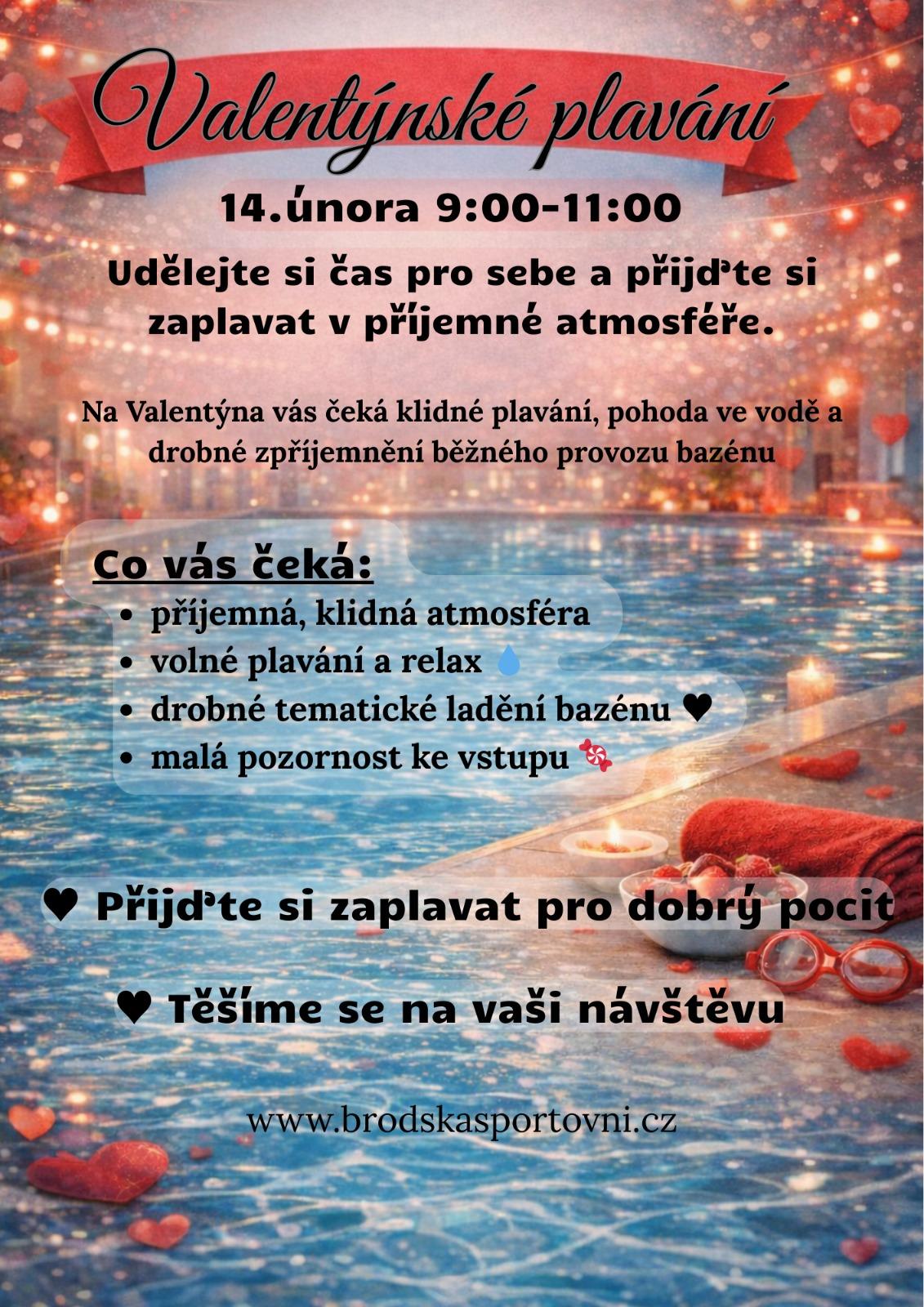 Valentýnské plavání