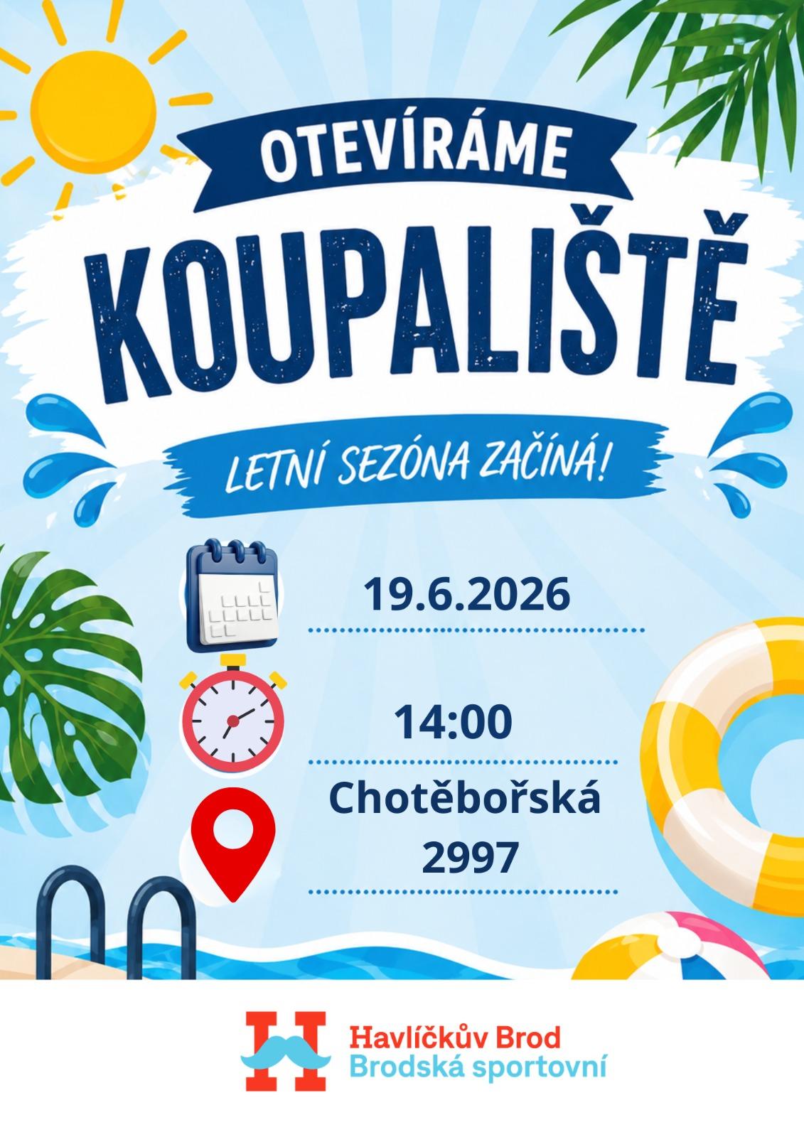 otevření koupaliště